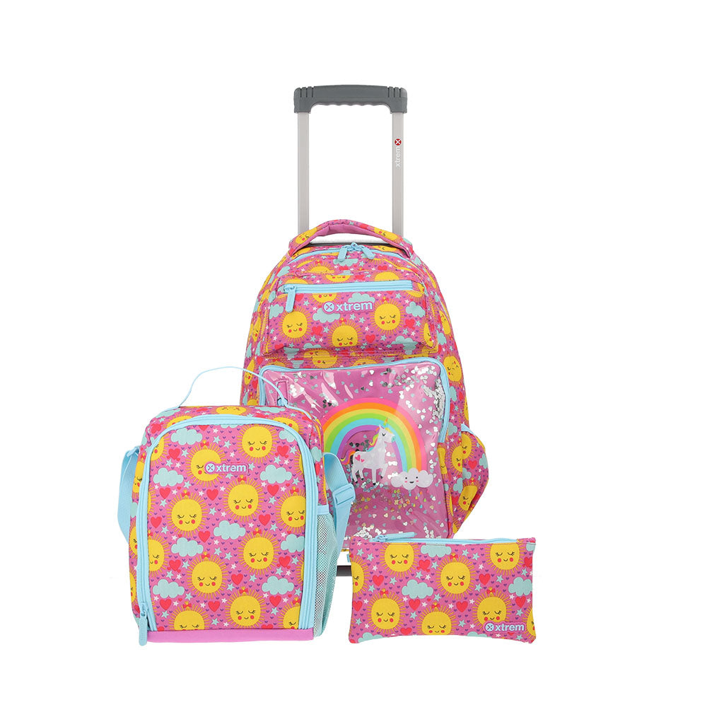 Set mochila con ruedas escolar Run Pack Pink Unicorn 3 piezas – House of  Samsonite Peru