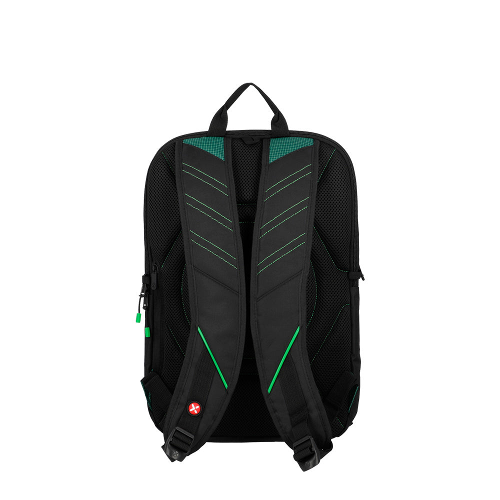 Mochila para laptop Gamerpack 17" negra/verde