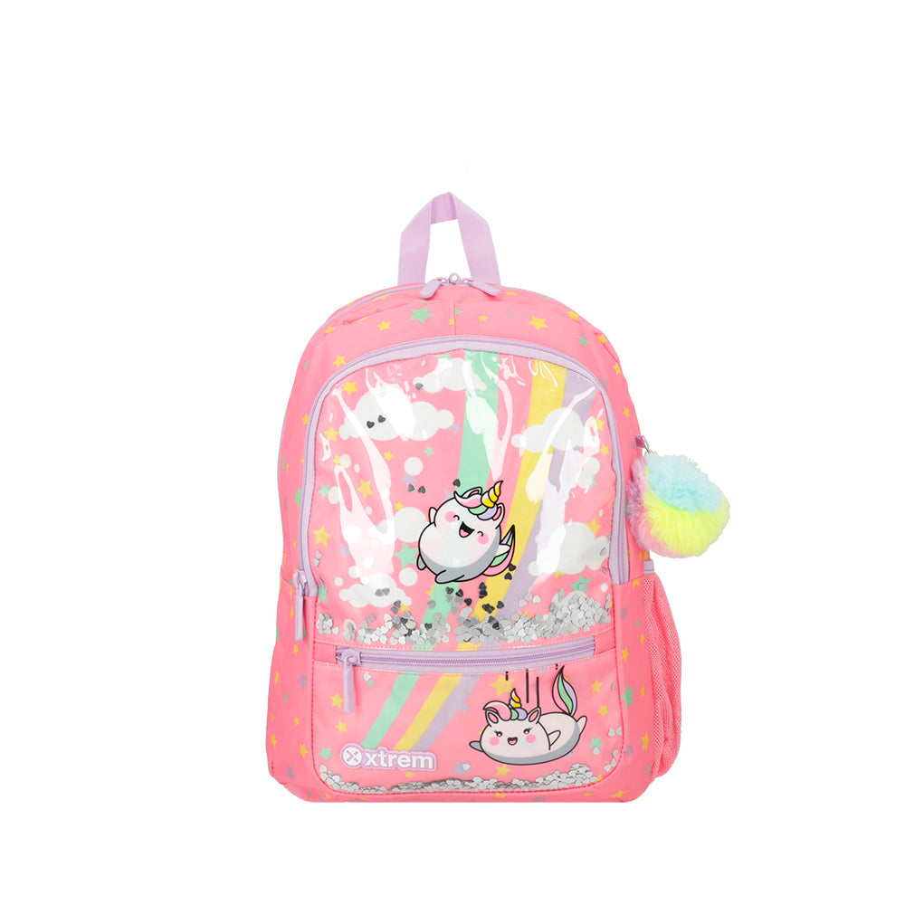 Mochila para niñas Logan de unicornios rosada