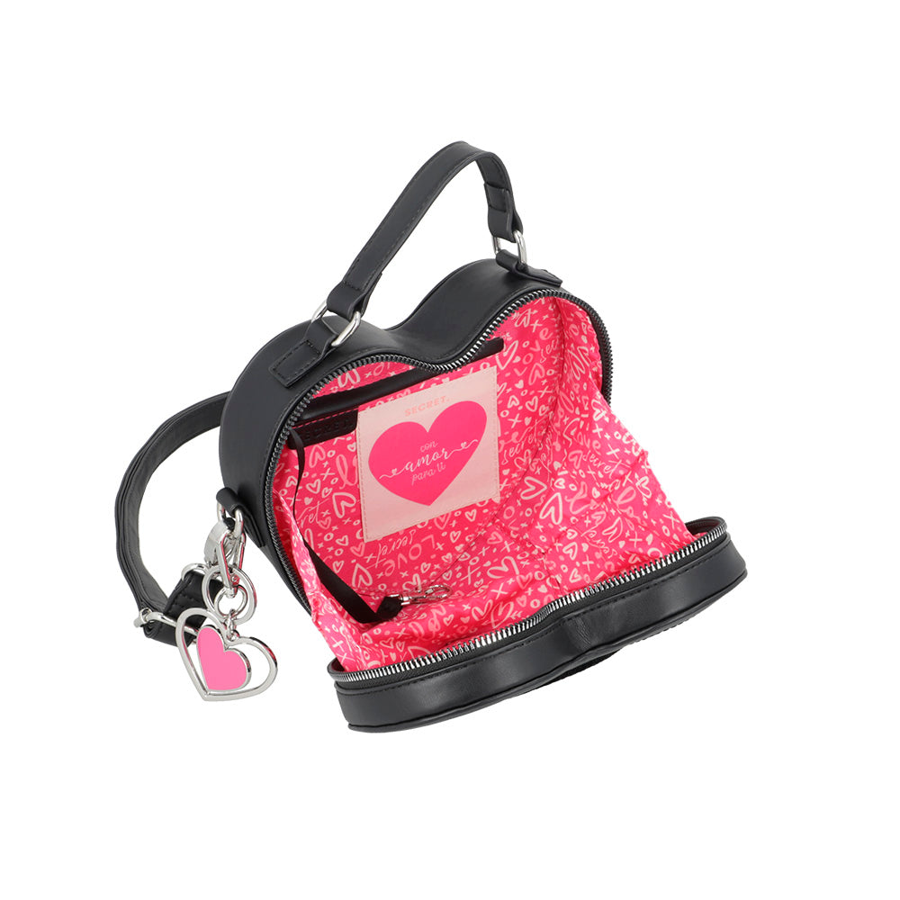 Bandolera para mujer LOVE TWO negra