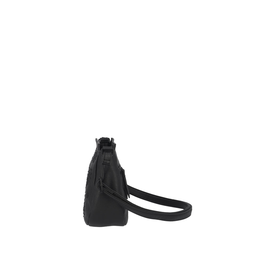 Cartera Bandolera Oxford Negra Pequeña