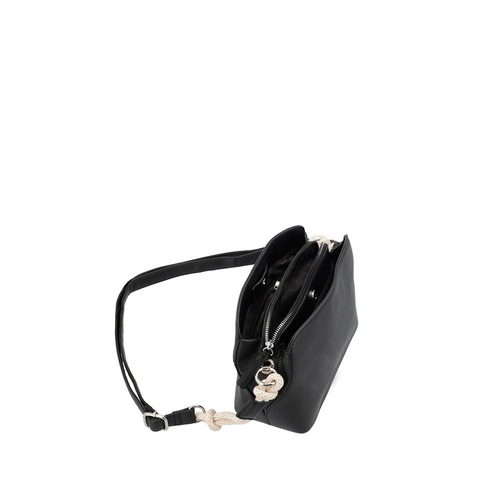 Bandolera para mujer Formentera negra S