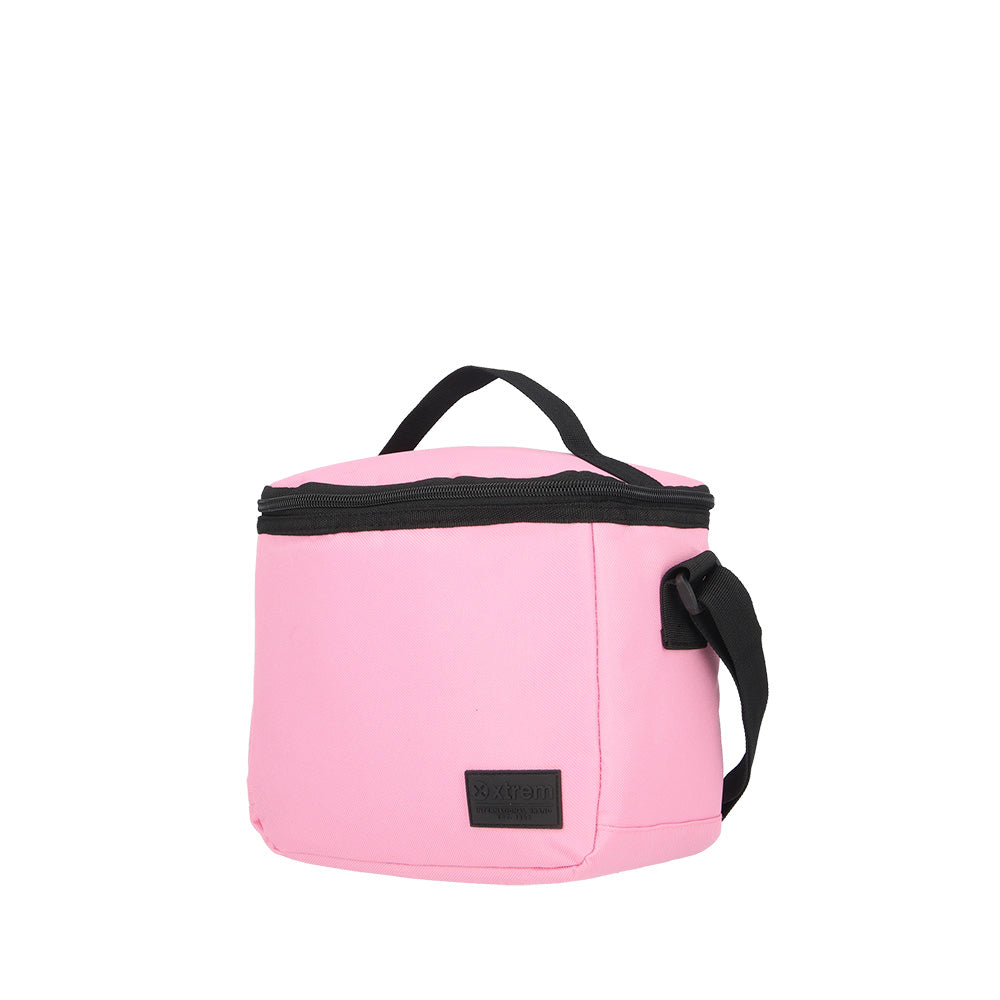 Pack Triple mochila urbana mujer + lonchera + estuche rosado/violeta