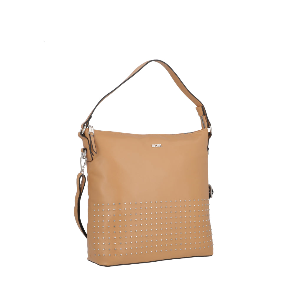 Cartera de Hombro Seattle Beige Grande