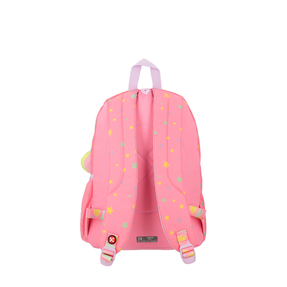 Mochila para niñas Logan de unicornios rosada