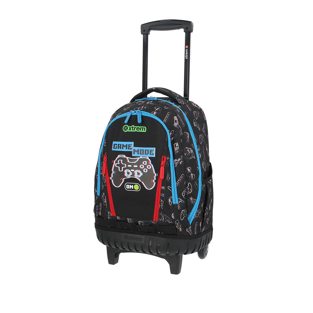 Mochila escolar con ruedas Trolley Gamer negra