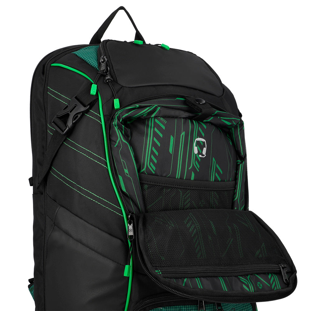 Mochila para laptop Gamerpack 17" negra/verde