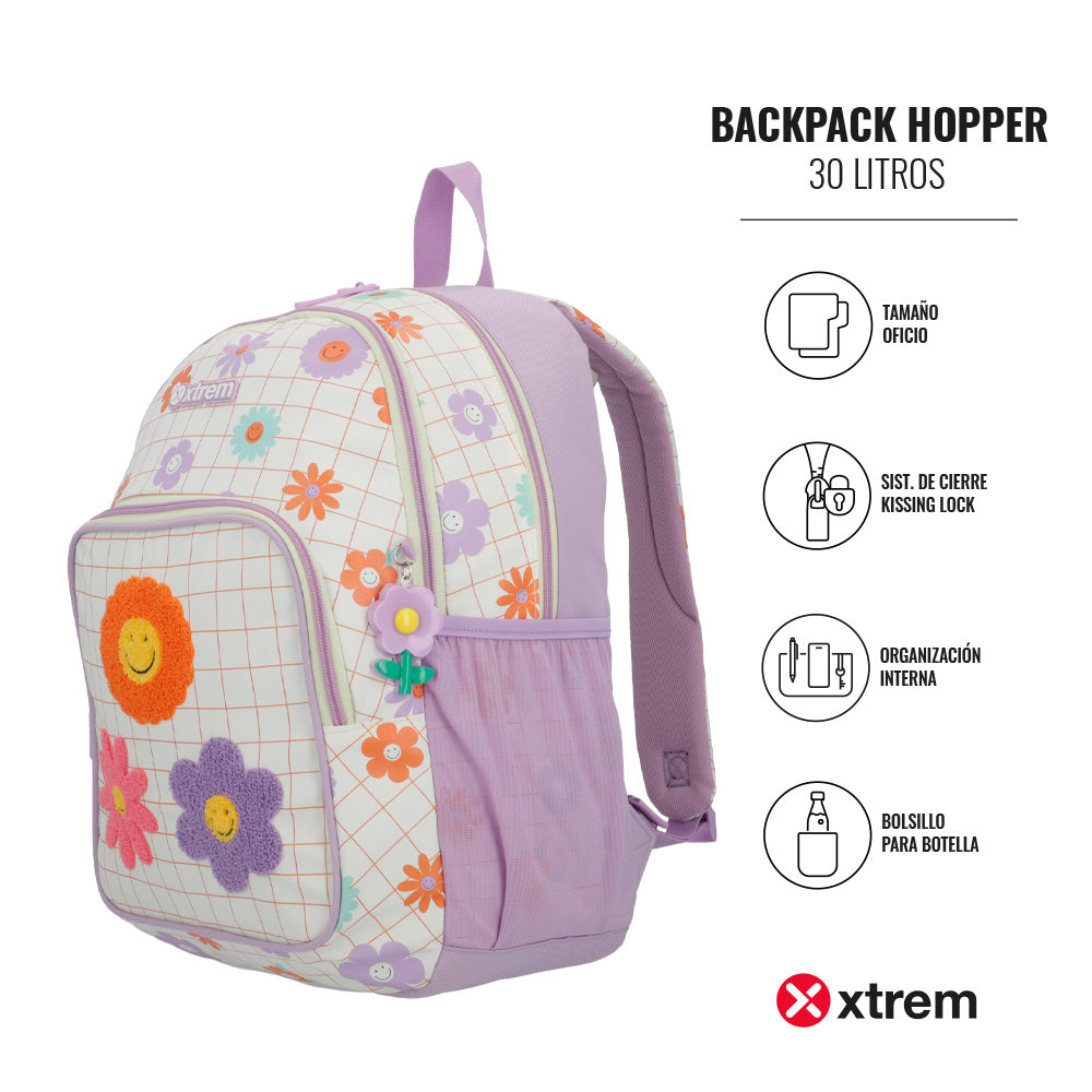 Mochila para niñas Hopper blanca