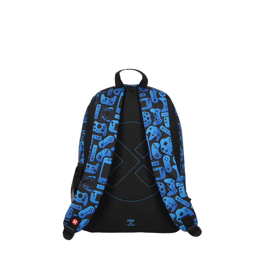 Mochila escolar Logan Dino azul