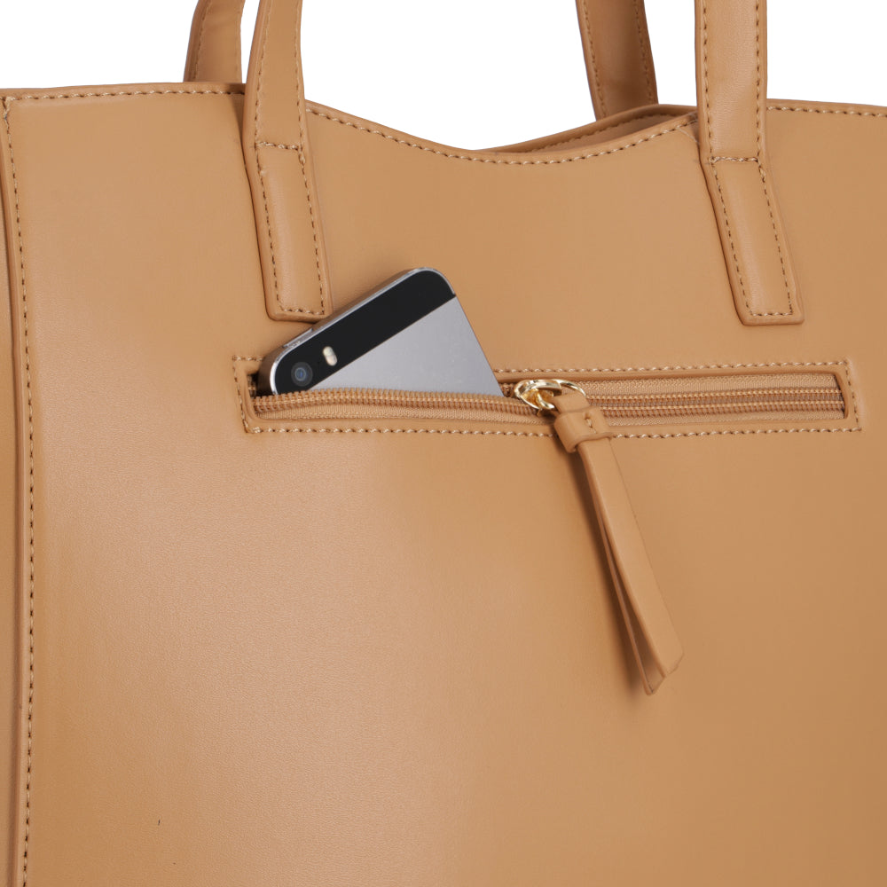 Cartera Tote Bag Oporto Beige Grande