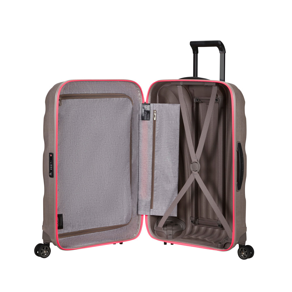 Maleta mediana C-Lite Spinner pearl/fuchsia