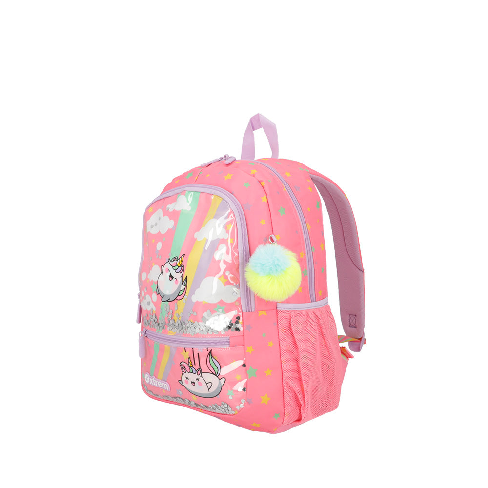 Mochila para niñas Logan de unicornios rosada