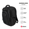 Mochila para notebook 17" de hombre Legend negra