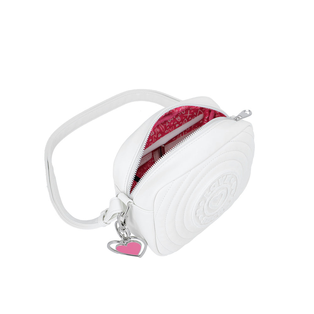 Bandolera para mujer LOVE TWO blanca