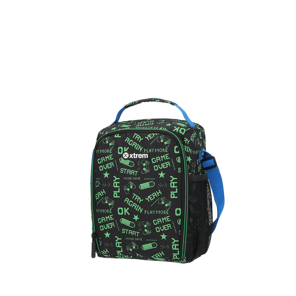Set mochila con ruedas escolar Speedy Dino Game verde 3 piezas