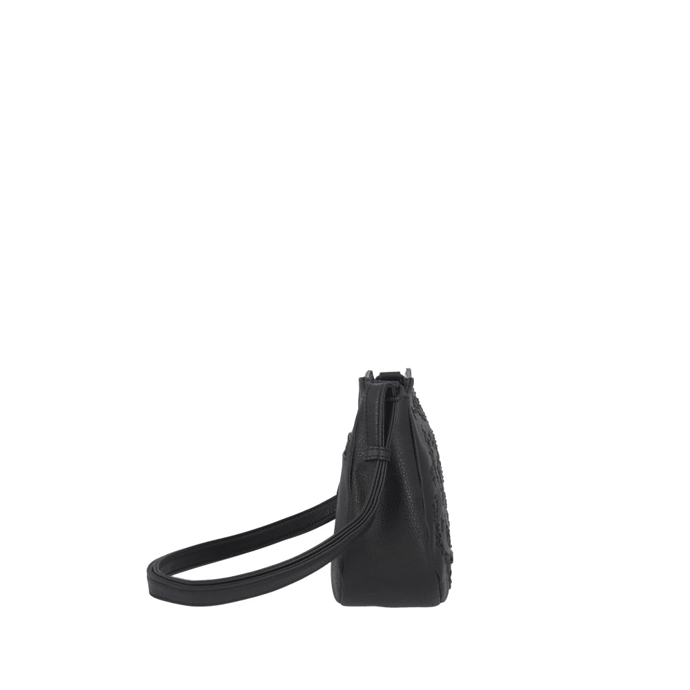 Cartera Bandolera Oxford Negra Pequeña