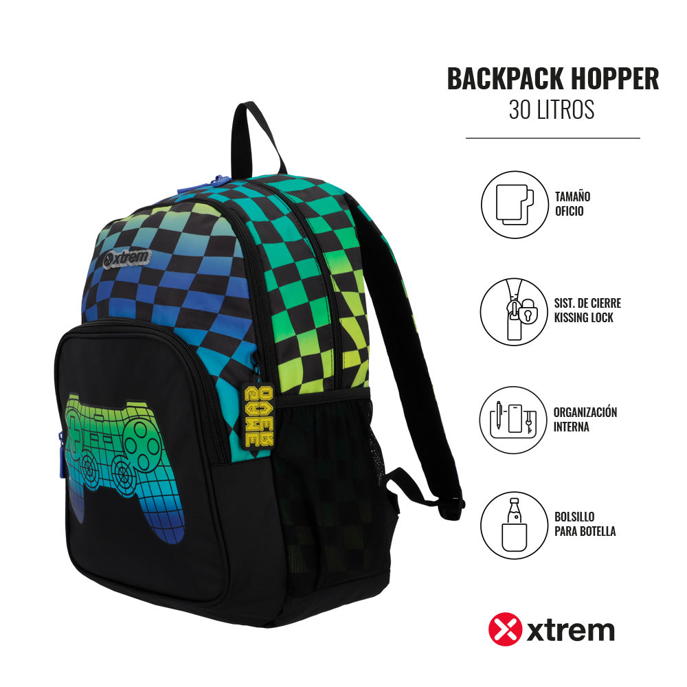 Mochila Hopper 4Xt Black Gamer XL