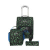 Set mochila con ruedas escolar Speedy Dino Game verde 3 piezas