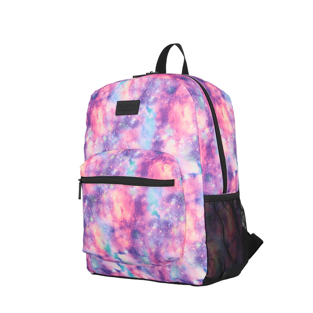 Pack Triple mochila urbana unisex + lonchera + estuche Galaxy