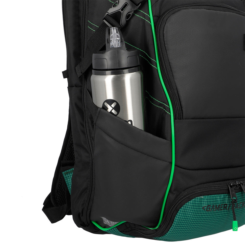 Mochila para laptop Gamerpack 17" negra/verde