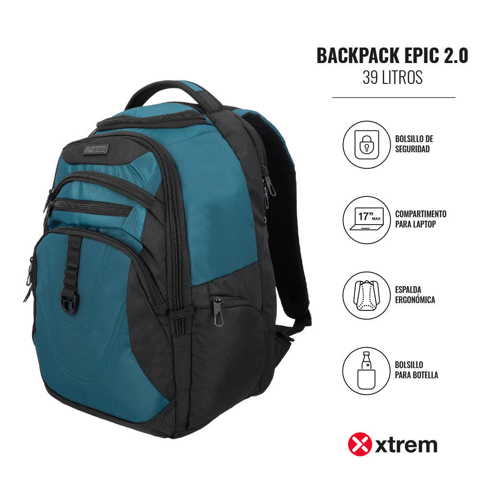 Mochila para laptop Epic 17" azul