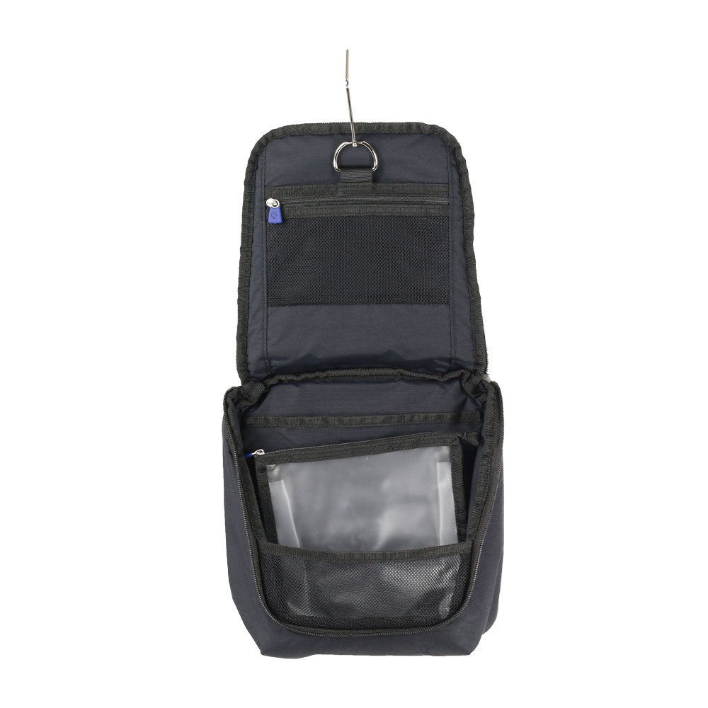 Neceser Global Travel Accessories Hanging Toiletry Kit Black